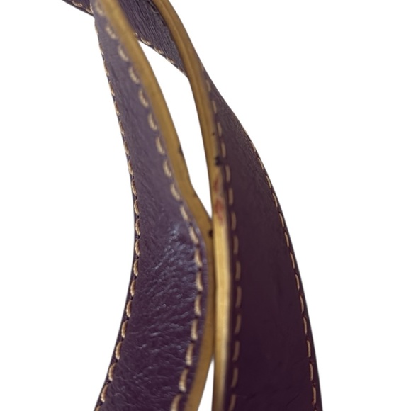 Fossil Vintage purple/plum  leather bag with attached key, - Picture 14 of 14